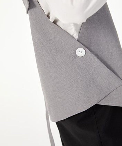 Asymmetric Layered Buttoned Vest